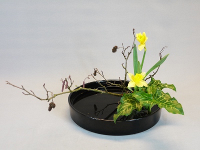 Ohara Ikebana Moribana wasserreflektierend