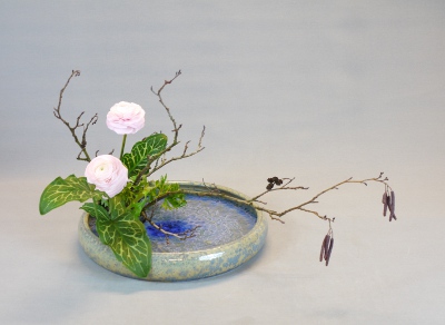 Ohara Ikebana Moribana wasserreflektierend