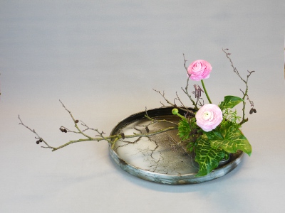 Ohara Ikebana Moribana wasserreflektierend