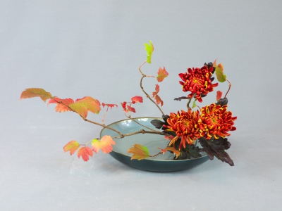 Ohara Ikebana Moribana wasserrefektierend