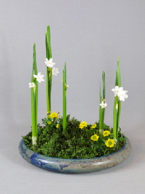 Ohara-Ikebana Traditionelles Landschafts Moribana 